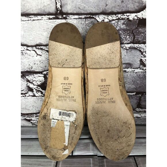 Paul Mayer Attitudes Gold Natural Cork Ballet Flats Shoes Women Sz 6.5M US/37EU - Picture 16 of 16